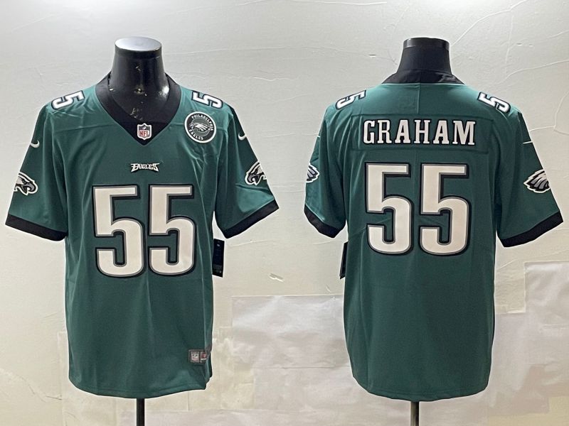 Men Philadelphia Eagles #55 Graham Green Second generations 2025 Nike Vapor Limited NFL Jersey style 3